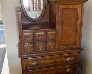 Pulaski Apothecary Collection Dresser with Mirror 45130 Bond Street Chest 68 x 35 x 20in HxWxD