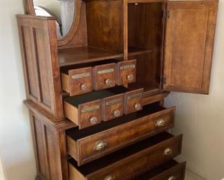 Pulaski Apothecary Collection Dresser with Mirror 45130 Bond Street Chest 68 x 35 x 20in HxWxD