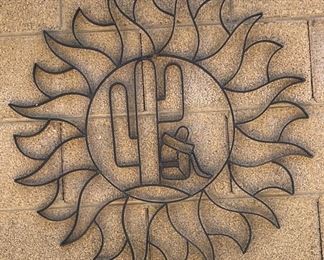 Siesta Sun Wrought Iron Yard Art 28 inches diameter