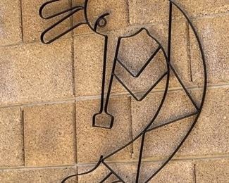 Kokopelli Wrought Iron Yard Art 40 x 23in