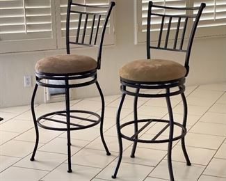 2pc Swivel Counter Height Stools Barstools PAIR 45.5 x 19 x 20 in seat height 30in HxWxD