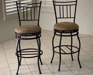 2pc Swivel Counter Height Stools Barstools PAIR 45.5 x 19 x 20 in seat height 30in HxWxD