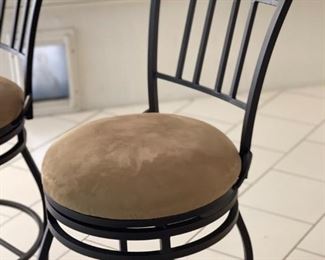 2pc Swivel Counter Height Stools Barstools PAIR 45.5 x 19 x 20 in seat height 30in HxWxD