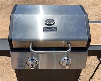 Dyna-Glo 2-Burner Open Cart Propane Gas Grill in Stainless 43 x 48 x 24in HxWxD