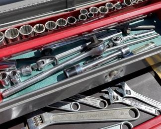 Craftsman Tool Box with Miscellaneous Tools 12x26x10in HxWxD