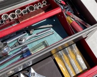 Craftsman Tool Box with Miscellaneous Tools 12x26x10in HxWxD