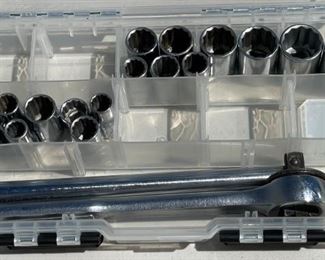 AS-IS Craftsman 1/2in, 1/4in & 3/8 Socket driver set