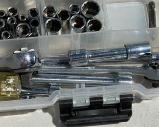 AS-IS Craftsman 1/2in, 1/4in & 3/8 Socket driver set