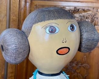 Artist Made Storyteller Gourd 25x12x22in