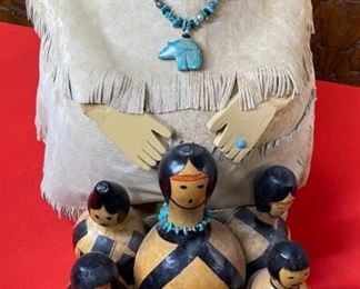 Artist Made Storyteller Gourd 25x12x22in