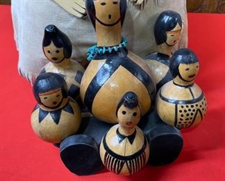 Artist Made Storyteller Gourd 25x12x22in