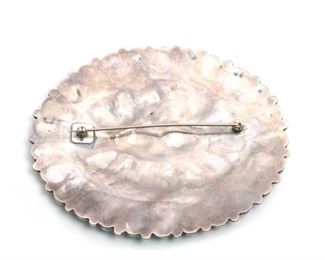 Vintage Navajo Silver 41 Turquoise Stone Cluster Pin Brooch Native American Pawn Jewelry 4.25 x 3.5in