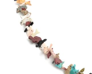 Vintage Zuni Fetish Necklace 30in Long