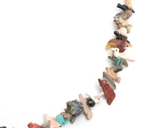 Vintage Zuni Fetish Necklace 30in Long