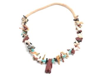 Vintage Zuni Fetish Necklace 30in Long