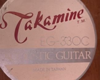 Takamine EG-330C Acoustic Electric Guitar In Hard Case Case: 6.5x19.5x44.5in HxWxD