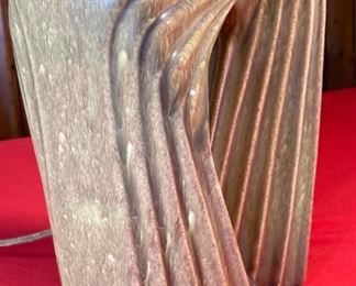 MCM Vintage Ceramic Abstract Lamp Green 24x15x10in HxWxD