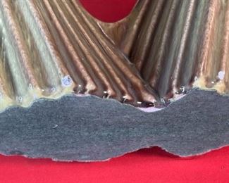 MCM Vintage Ceramic Abstract Lamp Green 24x15x10in HxWxD