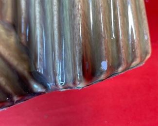 MCM Vintage Ceramic Abstract Lamp Green 24x15x10in HxWxD