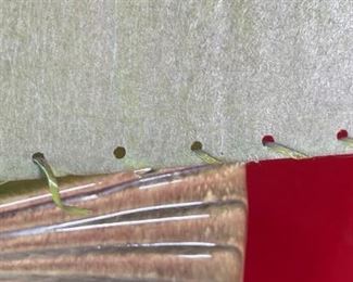 MCM Vintage Ceramic Abstract Lamp Green 24x15x10in HxWxD