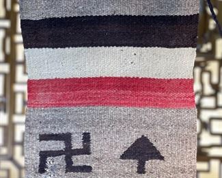 Antique Navajo Symbol/Pictorial Rug Native American 39x11in HxWxD