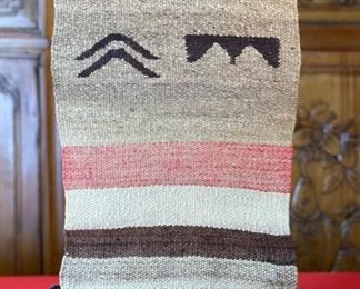 Antique Navajo Symbol/Pictorial Rug Native American 39x11in HxWxD