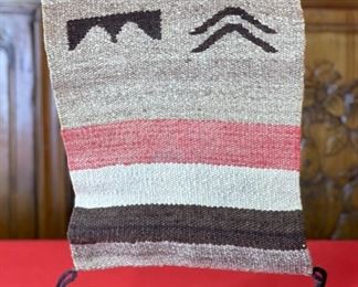 Antique Navajo Symbol/Pictorial Rug Native American 39x11in HxWxD