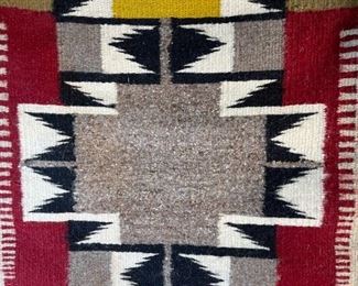 Vintage Navajo Rug Native American 34x22.75in HxWxD