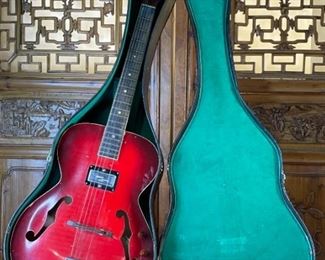 AS-IS Vintage Marvel Guitar Hollow Body F Hole 42x15.5x5in HxWxD