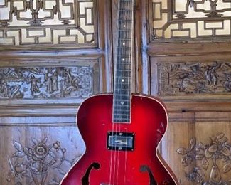 AS-IS Vintage Marvel Guitar Hollow Body F Hole 42x15.5x5in HxWxD