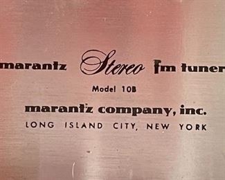 Marantz 10b Vintage Tube Fm Stereo Tuner with Wood Case 10-B Tuner: 5.75x15.5x15.5in 29lbs 6oz Case: 6.75z18x15.25in 7lbs 10oz HxWxD