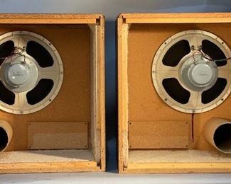 2pc Altec Lansing Super Duplex 604e Vintage Coaxial Speakers in Barzilay Cabinets Pair 26x23x.75x19in D Weight: 82lbs 8 oz HxWxD