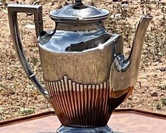 5pc Gebruder Kuhn German Sterling Silver Tea Set Coffee