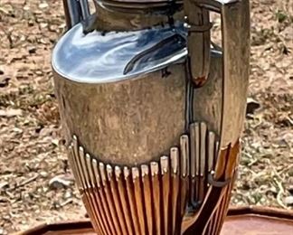 5pc Gebruder Kuhn German Sterling Silver Tea Set Coffee