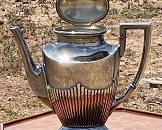5pc Gebruder Kuhn German Sterling Silver Tea Set Coffee
