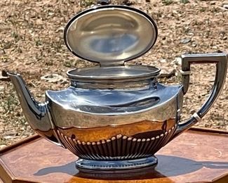 5pc Gebruder Kuhn German Sterling Silver Tea Set Coffee