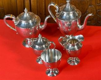 5pc Preisner Sterling Silver Tea Coffee Set