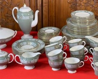77pc Wedgwood Asia Green China set Dinnerware