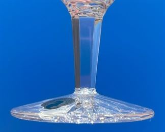 8pc Waterford Crystal Lismore Stemmed Iced Beverage Glasses 7.7in h x 2.6in Diameter at opening