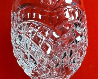 6pc Waterford Crystal Artisan Wine Glasses 8.4in H x 3in Diameter at opening.
