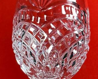 6pc Waterford Crystal Artisan Wine Glasses 8.4in H x 3in Diameter at opening.