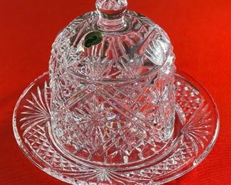 Waterford Crystal Dessert Dome Samuel Miller Collection 2pc Dome: 6in H x 4.5in diameter Plate: 7.95in Diameter