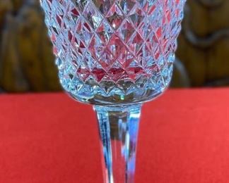 12 Waterford Crystal Alana Claret Wine Glasses 5.85in H x 3in diameter at opening