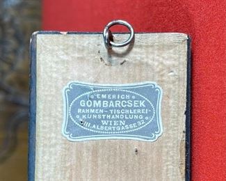 Chinese Gold Seed Stitch Tapestry Gombarcsek Frame: 16x2in