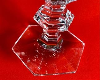 6pc Baccarat Harcourt Versailles Tall Water Goblets Crystal Glasses 6.5in h x 3.5in Diameter at opening