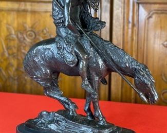 James Earle Fraser End of The Trail Bronze Sculpture Statue 19x6.5x17.5in HxWxD