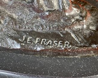 James Earle Fraser End of The Trail Bronze Sculpture Statue 19x6.5x17.5in HxWxD