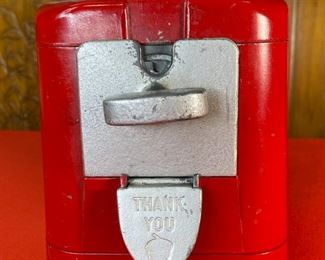 Vintage Oak Acorn 1 Cent Gumball Machine Penny Coin op Gum Ball 14.x6.25x7.5in HxWxD