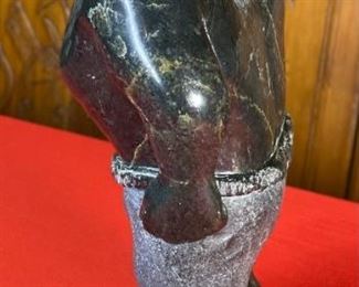 large Inuit Eskimo Soap Stone Carving Alaska Joe Soapstone 13x7.5x4in HxWxD