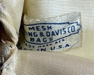 Whiting & Davis Silver Mesh Purse 5.25x7in HxWxD